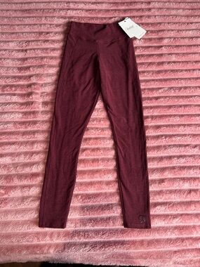 Bombshell Sportswear Burgundy High-Waist Leggings